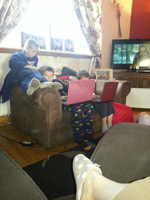 Photo: Think me and paul have lots our laptops