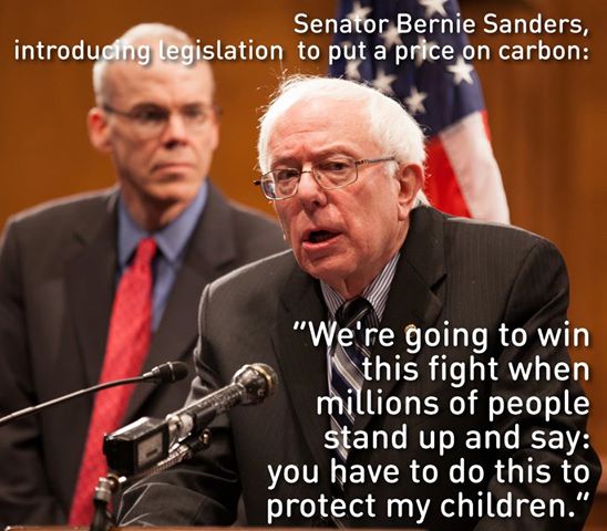 Photo: Earlier today Sen. Barbara Boxer and Sen. Bernie Sanders announced that they are introducing pioneering climate legislation in US Congress.

Included in the bill? A high price on carbon pollution, huge investments in renewable energy and ending fossil fuel subsides. 

Click LIKE if you're ready to get out in the streets to support bold action on climate change!

(photo- Josh Lopez)